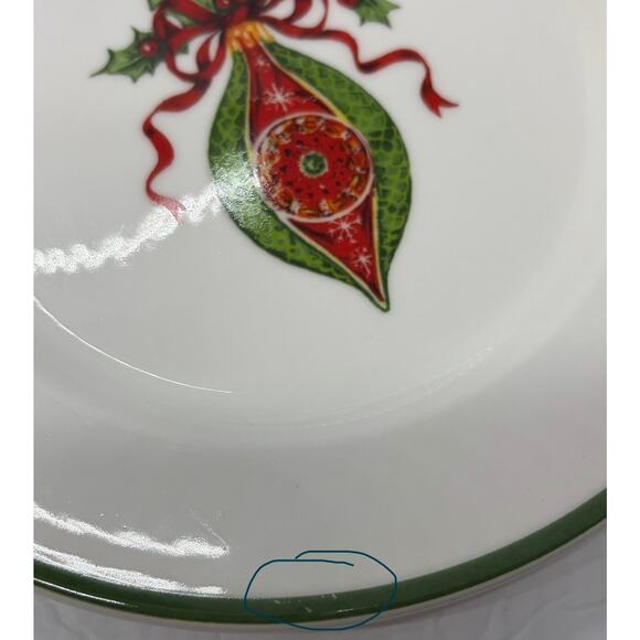 Christopher Radko Holiday Celebration Christmas Ornaments Canapé Plates 6” - Picture 5 of 5